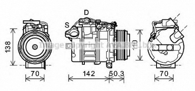 AVA QUALITY COOLING bwk428 -  Компрессор, кондиционер